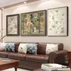 Galeria de Arte Qiao Jia Impressão Artística Giclée de um Leopardo em um Grande Estilo Vintage para Sala de Estar Pintura Decorativa, Arte para Pendurar na Parede de Fundo do Sofá