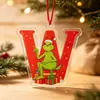 Colgante de Letra Acrílica Monstruo Peludo Verde Navideño Transfronterizo 2 Estilos Adorno de Árbol de Navidad Decoración de Regalo Festivo Transfronterizo