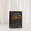 Centro Comercial Evento Día del Padre Bolsa de Regalo de Papel Kraft Fiesta Bolsa de Regalo para Fiesta Bolsa de Empaque Universal Venta al por Mayor