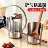 Acero Inoxidable Cocina Olla Especial Estante para Tapas Estante para Cucharón de Sopa en Encimera Estante Vertical para Tablas de Cortar Platos Estante de Almacenamiento Estante para Espátulas