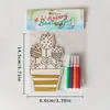 Borde de Madera Pascua DIY Hecho a Mano Pizarra de Bocetos Pintura para Niños Decoraciones de Madera Hechas a Mano Pizarra de Bocetos Pintada Creativa Rompecabezas