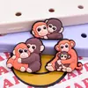 Macaco Pequeno de Desenho Animado Borracha Macia de PVC Charms para Sapatos Fivela de Sapato Decoração Criativa Feito à Mão DIY Acessórios Atacado