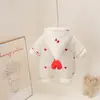 Estilo Fofo Manga Longa Outono Inverno Acolchoado Coração Pequeno Acolchoado Algodão Roupão para Recém-Nascido Espessado e Veludo