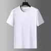 Camiseta de verano para hombre, de seda helada, secado rápido, cuello redondo, manga corta, talla grande, holgada, casual, versátil, top deportivo