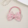 Accesorios Europeos y Americanos Transfronterizos Nuevos para el Cabello Infantil Lazo Estampado Diadema Elástica Fina para la Frente Diadema Protectora para la Fontanela del Bebé