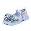 Zapatos planos para niña 2025 Verano Nuevo Estilo Pedrería Moda Zapatos de Actuación para Niños Zapatos de Cuero para Niña Nuevos de Suela Blanda