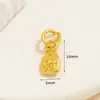 Banho de Cobre Ouro Verdadeiro 18K Pingente Estilo Chinês Pingente de Óleo Gota Ouro Antigo Sinoscópio Pingente Contas Espaçadoras Acessórios Material Acessórios DIY