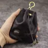 Nuevo Estilo Creativo Monedero Estilo Japonés para Mujer, Bolso de la Suerte Vintage Hecho a Mano en Cuero Curtido Vegetal Lavado de Color, Tendencia al por Mayor
