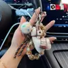 Fio de Miçangas de Tecido de Pônei Fofo Chaveiro de Carro Desenho Animado Ano do Cavalo Pingente de Bolsa Fofo Pingente de Cavalo do Zodíaco Moderno