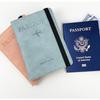 Transfronterizo en stock que cambia de color PU cuero tacto piel correa multicolor funda para pasaporte etiqueta de equipaje traje multifunción bolsa tarjetero para pasaporte