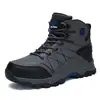 Botas de Caminhada Masculinas Novas para o Inverno 2026 Cano Alto Cabedal de Couro Forro de Lã Quente para Uso Externo Trekking Off-Road Tamanho Grande Botas Esportivas