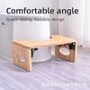 Nuevo Taburete de Madera para Baño Inodoro Plegable Taburete para Pies de Inodoro Taburete para Inodoro Bambú Inodoro de Fosa para Sentarse en Cuclillas