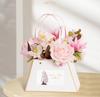 Abanico de Diosa Plegable Caja de Flores Portátil Floristería Arreglo Floral Material para Clase de Arte Floral Caja de Regalo para el Día de la Madre San Valentín