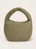 Bolso liso de color sólido, nuevo bolso tote casual versátil, bolso de algodón acolchado versátil de moda, minibolso