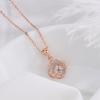 Collar Inteligente de Plata s999 con Colgante de Trébol de Cuatro Hojas y Corazón Pulsante, Estilo Simple INS para Mujer, Joyería de Navidad
