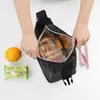 Bolsa térmica para oficinista llevar almuerzo bolsa para lonchera gruesa de papel de aluminio térmico bolsa bento para estudiante hebilla bolso de mano gran capacidad