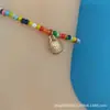 Amazon Transfronteiriço Joias Cor Mista Contas de Arroz Tornozeleira com Contas Liga Metálica Pingente de Vieiras Tornozeleira Feminina Atacado