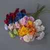 Seis Cabeças 8cm Rosa Salão de Casamento Corredor Arranjo de Flores Decoração Flor de Seda Casa Hotel Conjunto Flor Artificial Fabricante Atacado