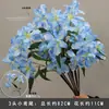 Juego de 10 Piezas de Flores para Boda en Tonos Azules para Decoraciones de Pasillo de Salón de Bodas, Arreglos Florales, Decoraciones de Fondo y Decoraciones de Escenario con Flores Artificiales