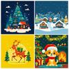 12 hojas/paquete de nuevos productos transfronterizos tema navideño papel de material tarjeta ventilación graffiti corte DIY decoración papel de material