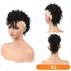 Perucas de moda afro africana para atacado transfronteiriço, apliques de cabelo crespo com rabo de cavalo Mohawk preto
