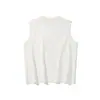 Colete Esportivo Outdoor Estilo Americano, Verão Gola Henley Abotoada Design de Nicho Cor Sólida Sem Mangas Camiseta