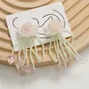 Acessórios de cabelo com borla estilo fada antiga, flor roxa, DIY, grampo de cabelo trançado à mão, material para brincos, atacado