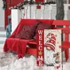 Navidad Transfronteriza Más Vendido Árbol de Navidad Elfo Festividad Decoración de Patio Bandera de Jardín Bandera de Lino Doble Cara Personalización