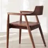 Silla de comedor nórdica de madera maciza, silla presidencial Kennedy, madera de fresno blanco, silla Hiroshima, silla de respaldo simple para restaurantes, silla para reuniones y negociaciones