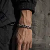 Pulseras de Hip-Hop Transfronterizas Europeas y Americanas para Hombre, Pulseras de Acero Inoxidable de Alta Gama Personalizadas de Moda al por Mayor