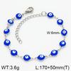 Pulseiras de Olho do Diabo de Aço Inoxidável Spot 6mm Olhos com Óleo Pingando para Casal Masculino e Feminino Joias de Olho