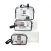 Neceser Transparente Almacenamiento Impermeable Bolsa de Cosméticos Portátil Almacenamiento Portátil Juego de Tres Piezas