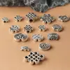 Imitación plata tibetana accesorios de agujero pasante DIY aleación vintage nudo cuentas de nube trasera pulsera collar nudo chino accesorios