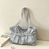 Nova Bolsa de Ombro Plissada Nuvem Grande Capacidade Versátil Outono 2026 com Laço Bolsa Feminina Tendência Estilo Coreano