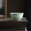 Moji Porcelana Branca Pintada à mão Reed Master Cup Kung Fu Tea Set Household Jade Mud White Porcelana Inner Glaze Turquesa Green Tea Single Cup
