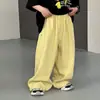 Pantalones para Niños 2026 Primavera, Verano, Otoño Nuevos Delgados Amarillos Pantalones de Chándal para Niños, Pantalones Deportivos Casuales para Niños Pequeños, Modernos
