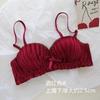 Rojo Suerte Año de Vida Rojo ropa interior niña pecho pequeño realce sexy sin aro sujetador de boda para novia traje