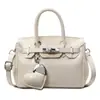 2025 Nueva Moda Bolso Kelly de Mano Textura Nicho Gran Capacidad Bolso Bandolera Coreano Retro Trendy Bolso Platino