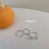 Coreia do Sul minimalista irregular Sterling Silver anel aberto feminino anel de dedo indicador casal simples frio anel na moda