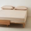 Sábana Bajera Ajustable Individual de Algodón de Fibra Larga Ropa de Cama Algodón Puro Color Sólido Simple Individual y Doble Protector de Colchón de Algodón Cubierta de Cama de Dormitorio