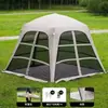 Tienda de campaña sin instalación, Toldo tipo domo automático con protección solar, Tienda de campaña tipo domo con toldo solar de vinilo negro de apertura rápida para exteriores