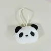 Nuevo Llavero Colgante Cabeza de Panda de Dibujos Animados Colgante de Llavero de Oso Panda de Peluche Accesorios Decorativos para Bolsos