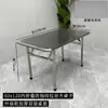 Mesa Retangular de Aço Inoxidável Dobrável Mesa de Jantar Bar Caseiro Churrasqueira ao Ar Livre Mesa para Comer Feira Noturna Fast Food Catering Comercial