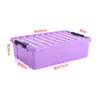 Caixa Organizadora Plástica Extra Grande com Tampa para Armazenamento Sob a Cama, Organizador de Roupas, Caixa de Armazenamento de Brinquedos, Caixa de Armazenamento de Livros Sob a Cama com Rodas