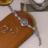 Reloj de Cadena Delgada con Flor de Diamante Completo de Venta Caliente Transfronteriza Reloj de Pulsera con Esfera Digital de Gama Alta Reloj de Cuarzo de Moda para Mujer Venta al por Mayor