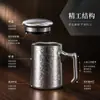 Termo de Titanio Puro con Asa Taza Doble Capa de Titanio Oficina Conservación de la Salud Taza para Preparar Té Portátil Regalo de Negocios de Alta Gama Vaso de Agua