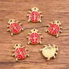 Múltiplos Charms de Liga Metálica DIY Joias Ouro KC Esmalte Animal Cavalo Formiga Lagarta Inseto Caracol Pingentes Acessórios