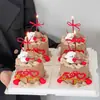 520 Decoración de pastel para el Día de San Valentín corazón amor acrílico inserto pareja confesión pegatina línea cachorro adorno