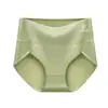 Shorts Triangle Feminino de Algodão Puro Antibacteriano Cintura Média-Alta Controle de Barriga Levanta Braços Grafeno Estudante Respirável Antibacteriano