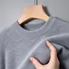 Suéter redondo para hombre transfronterizo, colección otoño/invierno, jersey liso, capa base de punto, ropa interior casual